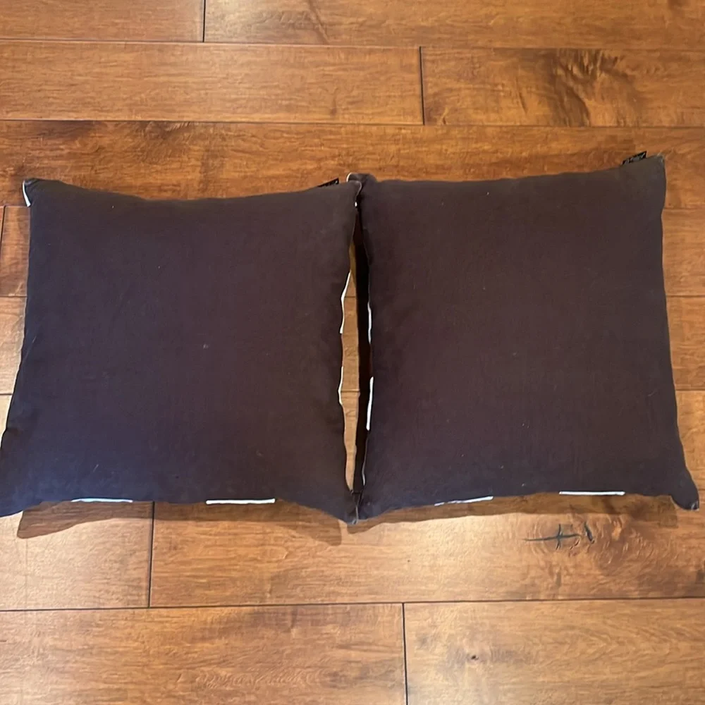 Brown/White Polka Dot Down Accent Pillow COVERS ONLY Set of 2 from Nordstrom